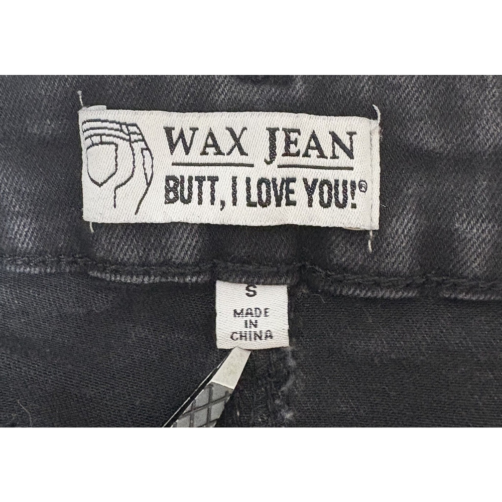 Wax Jean Butt I Love You Women’s High Rise Cuffed Jean Shorts Black Size Small - Picture 3 of 8
